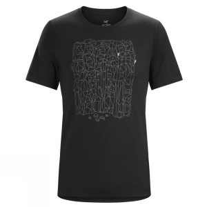 Men's Arc'teryx Block S/S T Shirts Black India | CM53-351