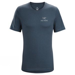 Men's Arc'teryx Emblem Short Sleeve T Shirts Blue India | ZU07-264