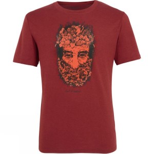 Men's Ayacucho Face T Shirts Dark Red India | SO22-728