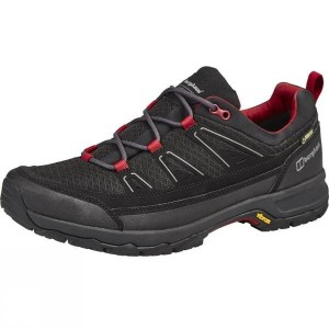 Men's Berghaus Explorer Active GTX Approach Shoes Black / Red India | IF64-262