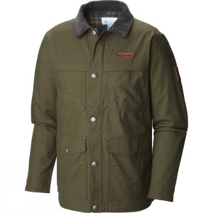 Men's Columbia Loma Vista Flannel Overshirt Insulated Jackets Olive India | WQ20-681