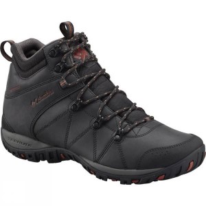 Men's Columbia Peakfreak Venture Mid Waterproof Omni-Heat Walking Boots Black India | GA02-806