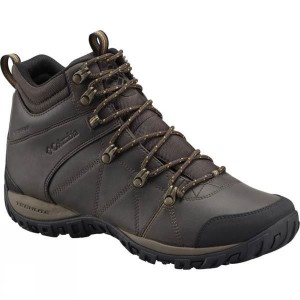 Men's Columbia Peakfreak Venture Mid Waterproof Omni-Heat Walking Boots Dark Brown India | UZ80-900