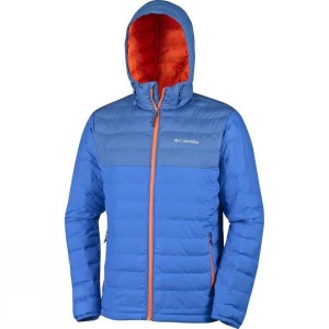 Men's Columbia Powder Lite Hooded Insulated Jackets Blue India | AC28-331