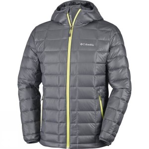 Men's Columbia Trask Mountain 650 TurboDown Hooded Insulated Jackets Grey / Yellow India | IN84-801