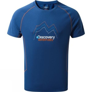 Men's Craghoppers Discovery Adventure Short Sleeve T Shirts Blue India | FC50-521