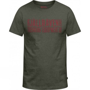 Men's Fjallraven Equipment Block T Shirts Grey India | DI62-009