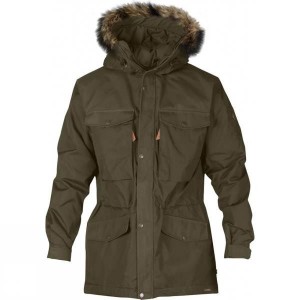 Men's Fjallraven Singi Winter Insulated Jackets Olive India | OB83-939