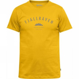 Men's Fjallraven Trekking Equipment T Shirts Yellow India | KX82-247