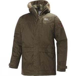 Men's Helly Hansen Coastline Parka Insulated Jackets Olive India | QE15-621