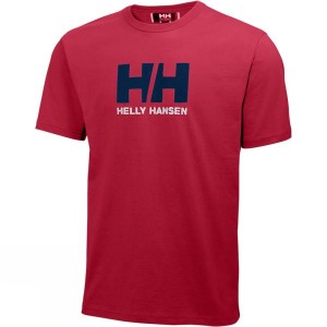 Men's Helly Hansen Logo T Shirts Red India | VS51-465