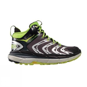 Men's Hoka One One Tor Speed 2 Mid WP Shoe Walking Boots Black / Green India | XI24-830