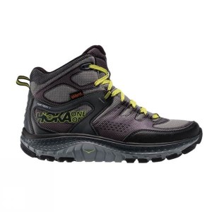 Men's Hoka One One Tor Tech Mid WP Shoe Walking Boots Grey / Dark Grey India | DF73-943