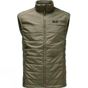 Men's Jack Wolfskin Glen Vest Insulated Jackets Olive India | YD48-886