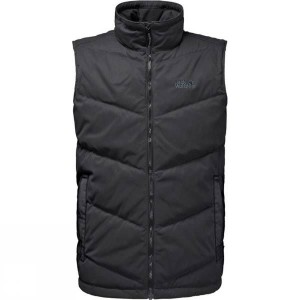 Men's Jack Wolfskin Lakota Vest Insulated Jackets Black India | VL58-242