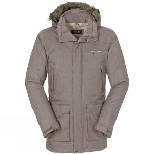 Men's Jack Wolfskin Lodge Bay Texapore Parka Insulated Jackets Grey India | AL75-523