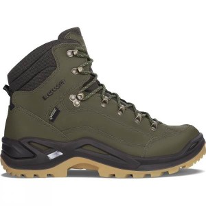 Men's Lowa Renegade GTX Mid Walking Boots Olive India | NF25-890