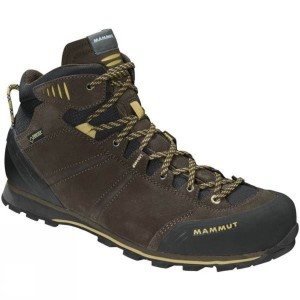 Men's Mammut Wall Guide Mid GTX Walking Boots Dark Brown India | HI49-551