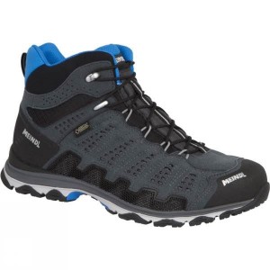 Men's Meindl X-SO 70 Mid GTX Walking Boots Dark Grey / Blue India | OI90-046