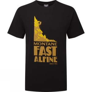 Men's Montane Fast Alpine T Shirts Black / Gold India | SY75-815