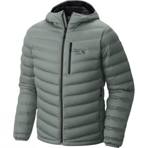 Men's Mountain Hardwear StretchDown Hooded Insulated Jackets Green India | BA96-059