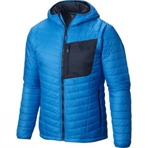 Men's Mountain Hardwear Thermostatic Hooded Insulated Jackets Blue India | WO22-922