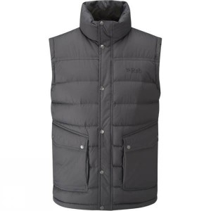 Men's Rab Sanctuary Vest Insulated Jackets Dark Grey India | JU71-061