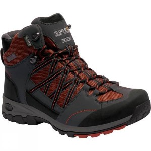 Men's Regatta Samaris Mid Walking Boots Dark Grey / Red India | EE98-059