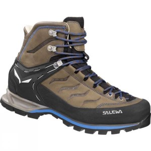 Men's Salewa Mountain Trainer Mid Leather Walking Boots Brown / Royal Blue India | KG15-978