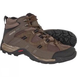 Men's Salomon Hillpass Mid GTX Walking Boots Brown India | CU72-253