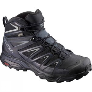 Men's Salomon X-Ultra Mid 3 GTX Walking Boots Dark Grey India | FW82-148