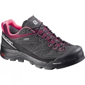 Men's Salomon X Alp LTR GTX Approach Shoes Dark Grey / Rose India | CA95-024