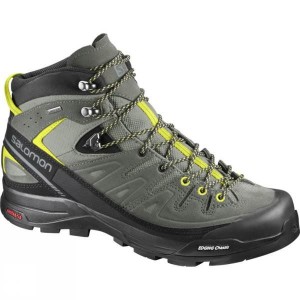 Men's Salomon X Alp Mid LTR GTX Walking Boots Grey / Olive India | SR61-823