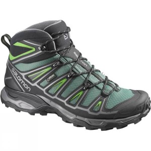 Men's Salomon X Ultra Mid 2 GTX Walking Boots Green India | EC70-722