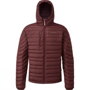 Men's Sherpa Nangpala Hooded Insulated Jackets Burgundy India | HJ52-088