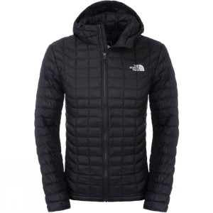 Men's The North Face ThermoBall Hoodie Insulated Jackets Black India | GV83-721