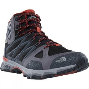 Men's The North Face Ultra Hike II Mid GTX Walking Boots Black / Grey India | TP15-403