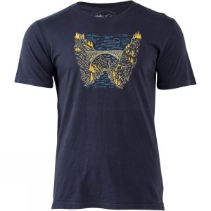 Men's United By Blue Bridge Mountain T Shirts Navy India | EB33-151