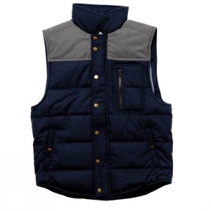 Men's United By Blue Drummond Colorblock Wool Vest Insulated Jackets Grey / Navy India | YX27-774