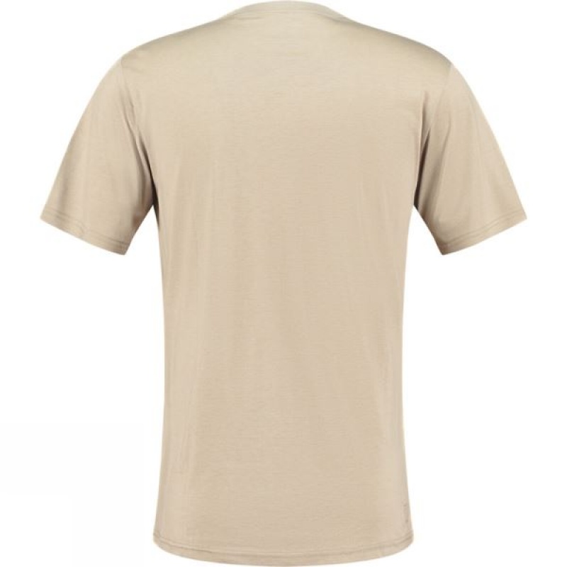 Men's Ayacucho Burn Out T Shirts Beige India | PC67-152