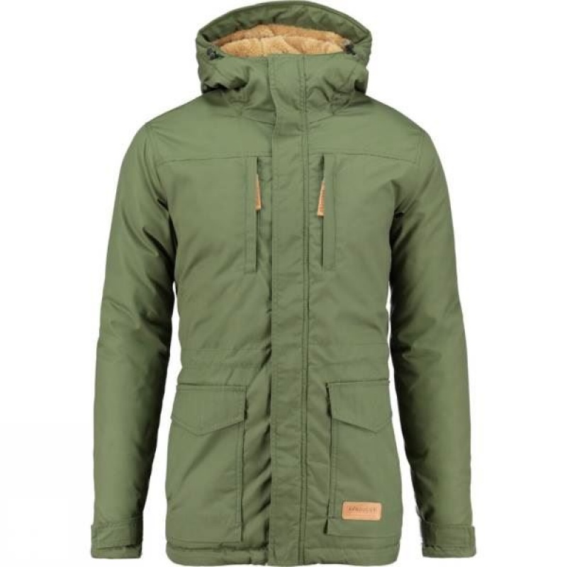 Men\'s Ayacucho Highland Winter Parka Insulated Jackets Green India | ZQ39-178