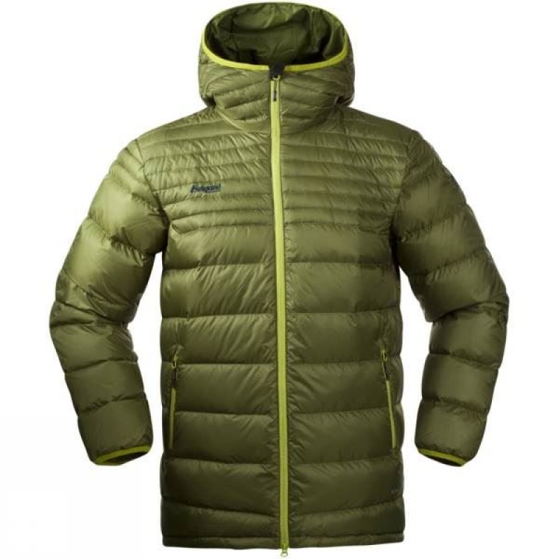 Men\'s Bergans Senja Down Insulated Jackets Green India | FU34-505