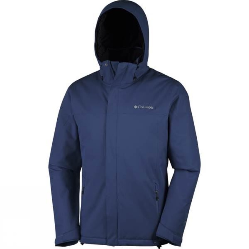 Men's Columbia Everett Mountain Insulated Jackets Navy India | HD18-830