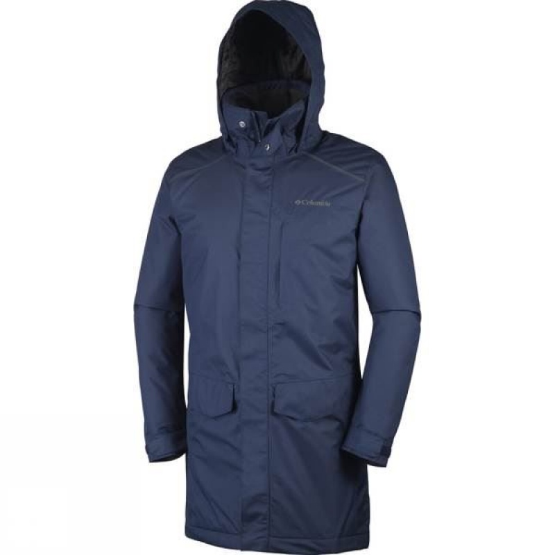 Men's Columbia Gulfoss Insulated Jackets Navy India | IB14-859