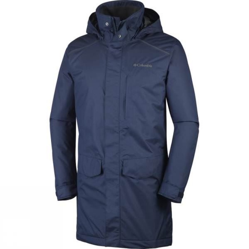 Men\'s Columbia Gulfoss Insulated Jackets Navy India | IB14-859