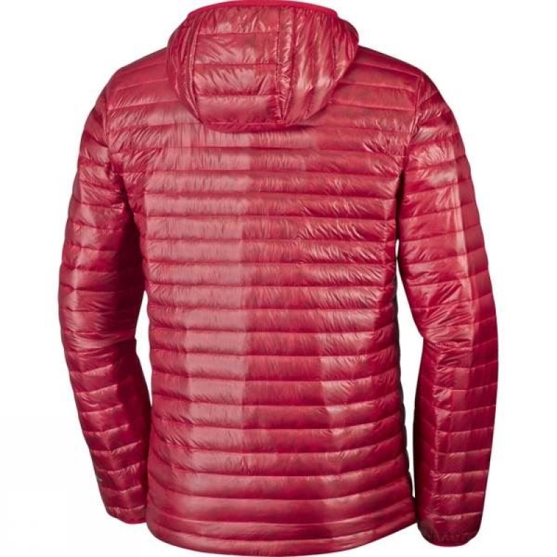 Men's Columbia Platinum Plus 740 TurboDown Hooded Insulated Jackets Red India | ZO68-347