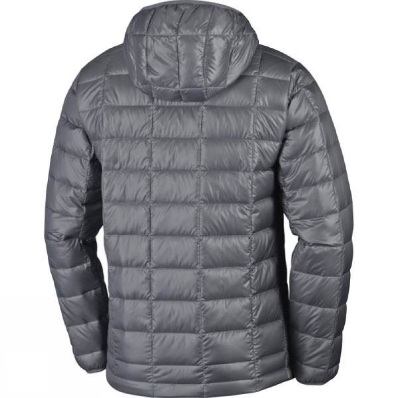 Men's Columbia Trask Mountain 650 TurboDown Hooded Insulated Jackets Grey / Yellow India | IN84-801