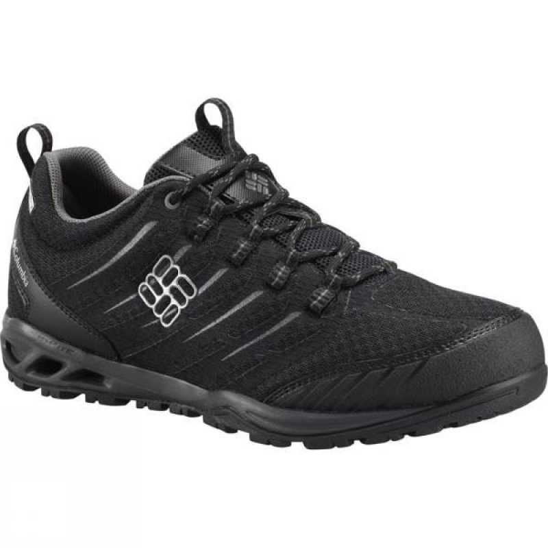 Men\'s Columbia Ventrailia Razor OutDry Hiking Approach Shoes Black / Grey India | AY71-246