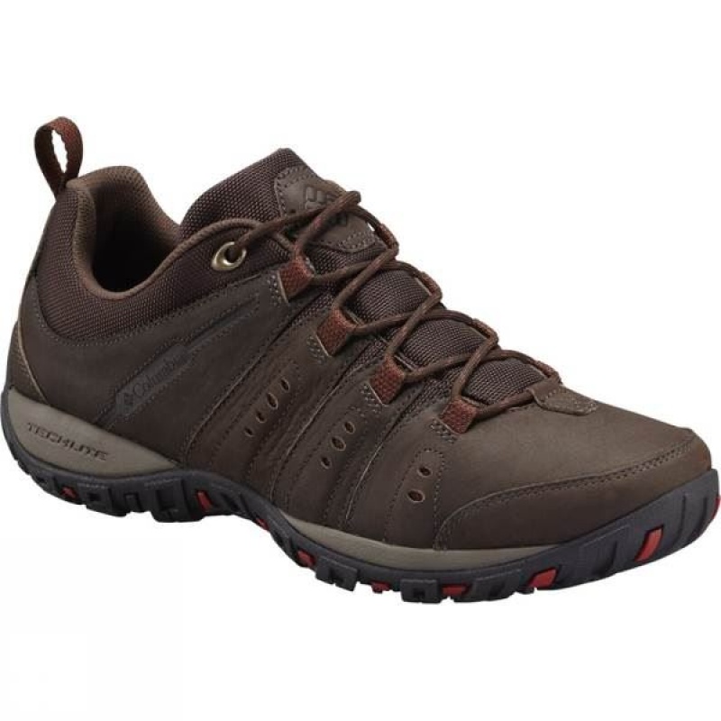 Men\'s Columbia Woodburn II Plus Approach Shoes Dark Brown India | GG43-514