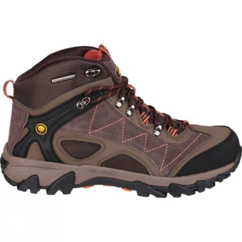 Men's Cotswold Malvern Mid Walking Boots Brown / Orange India | QB37-666